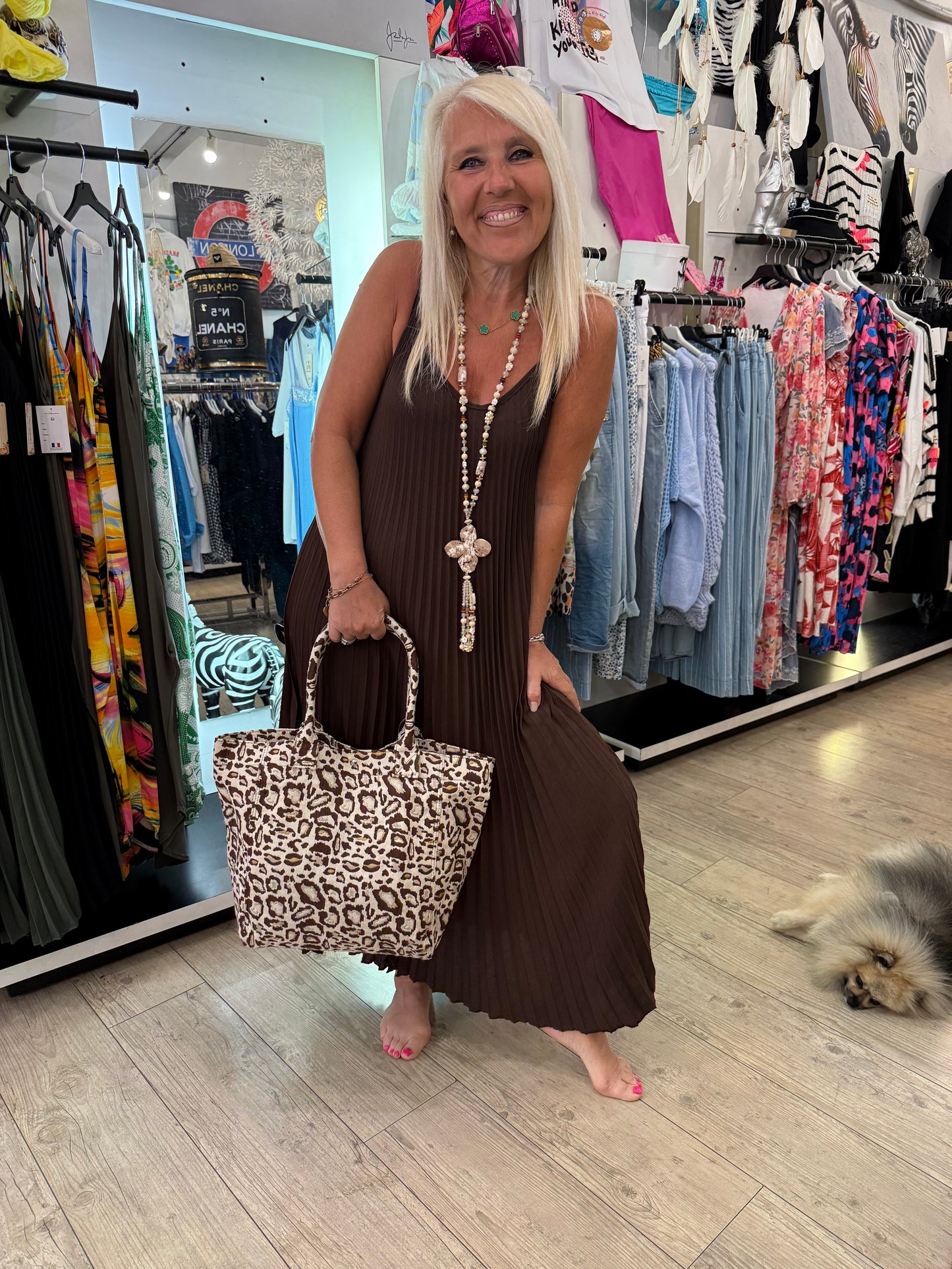 Robe plissée choco