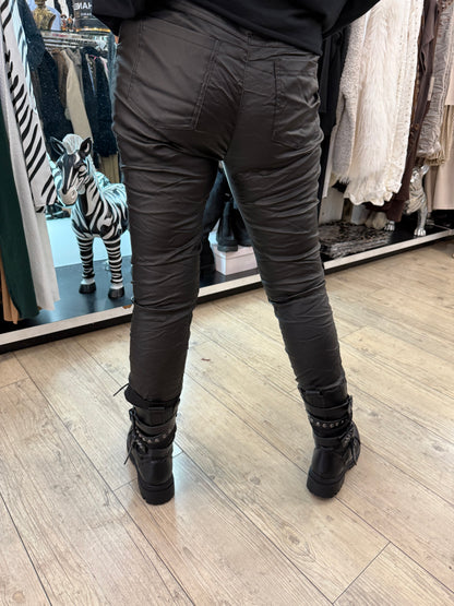 Pantalon simili noir