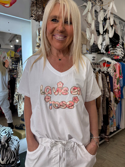 T shirt la vie en rose gde taille