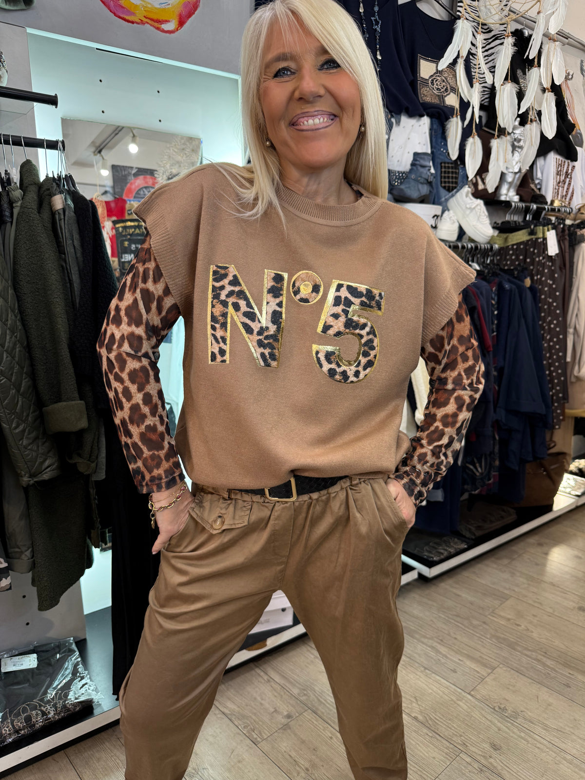 Pull n5 camél Léo
