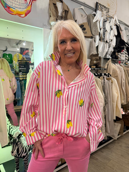 Chemise menton rose