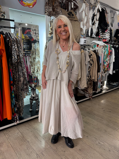 Robe églantine beige