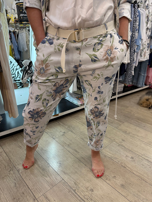 Pantalon Flora bleu