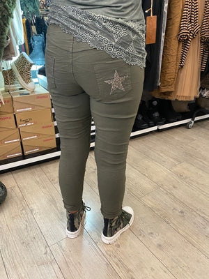 Pantalon magique kaki