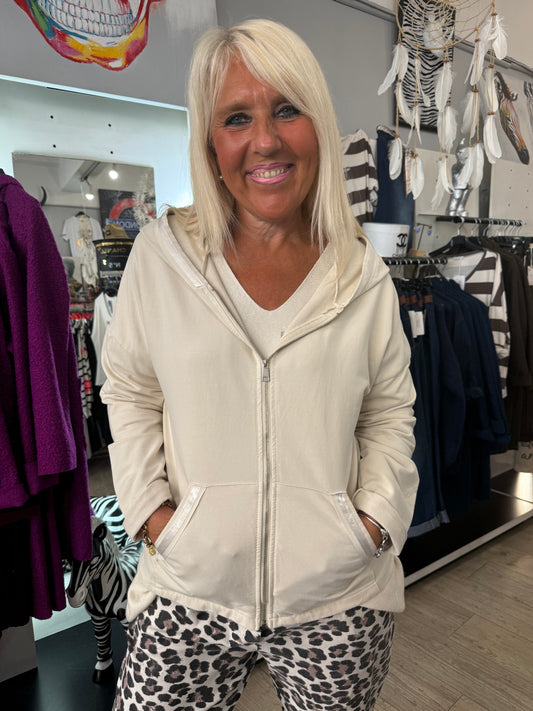 Veste molletonnée beige
