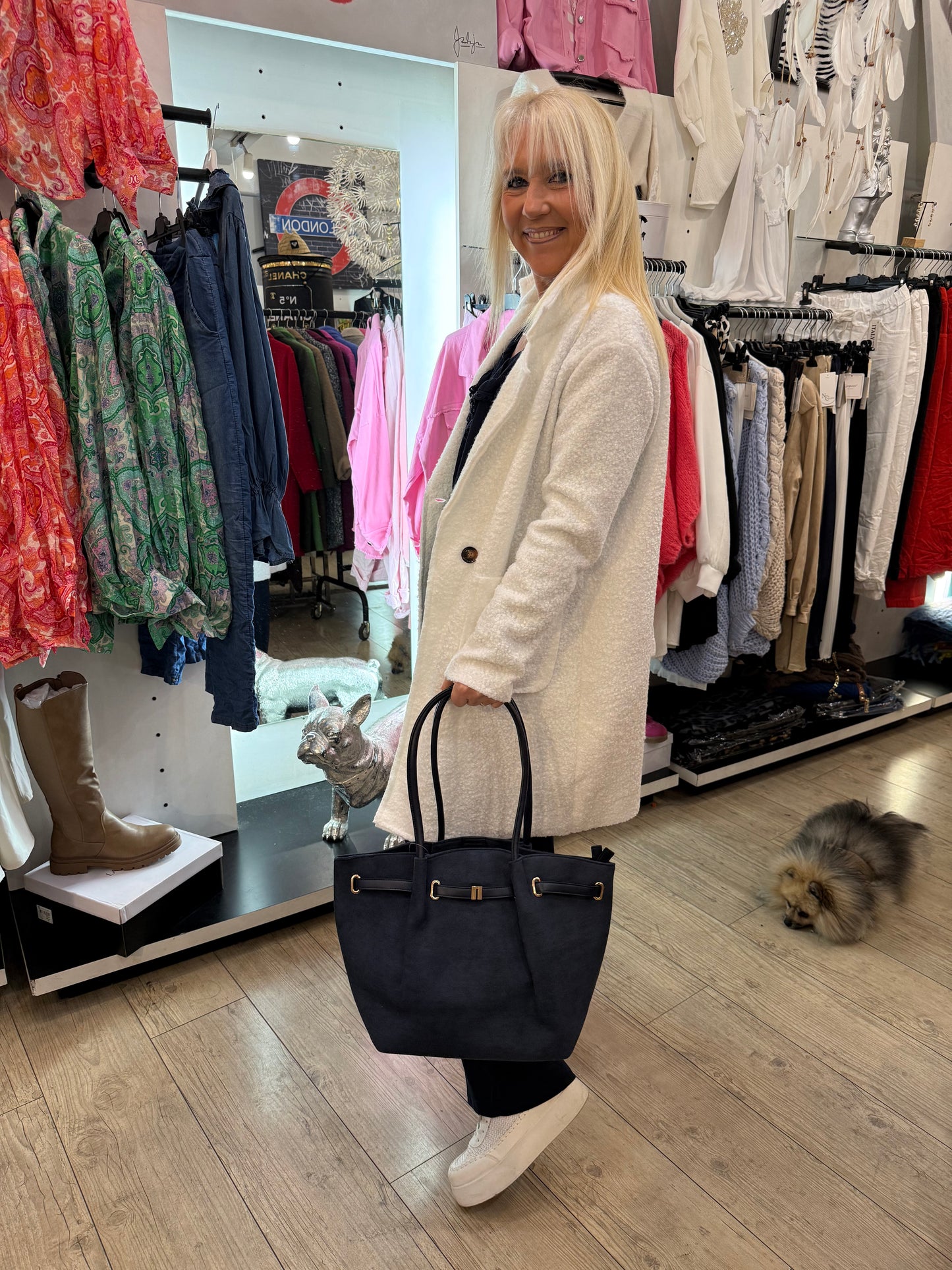 Manteau bouclette blanc