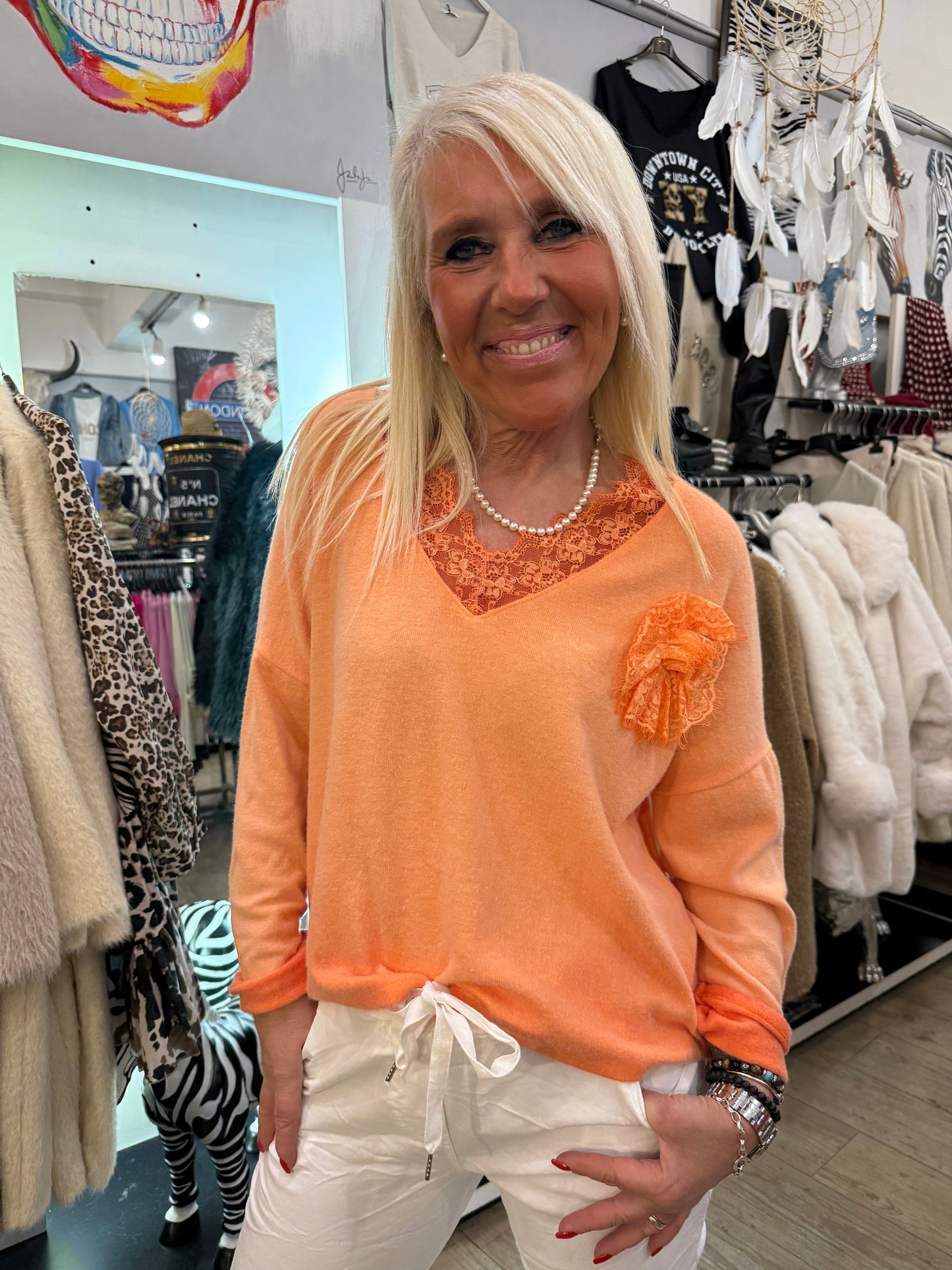 Pull la merveille mandarine