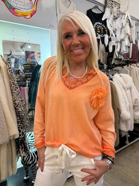 Pull la merveille mandarine