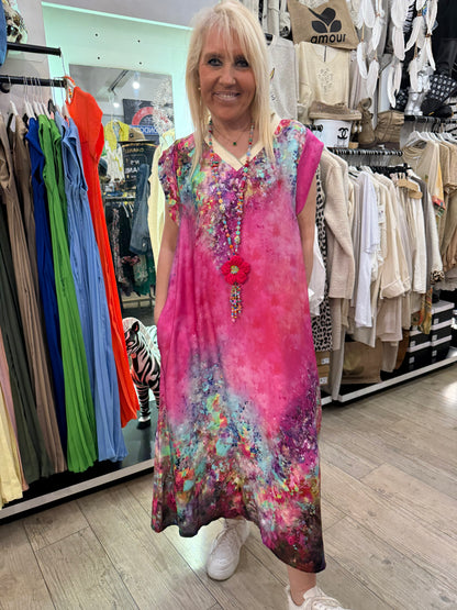 Robe comète rose