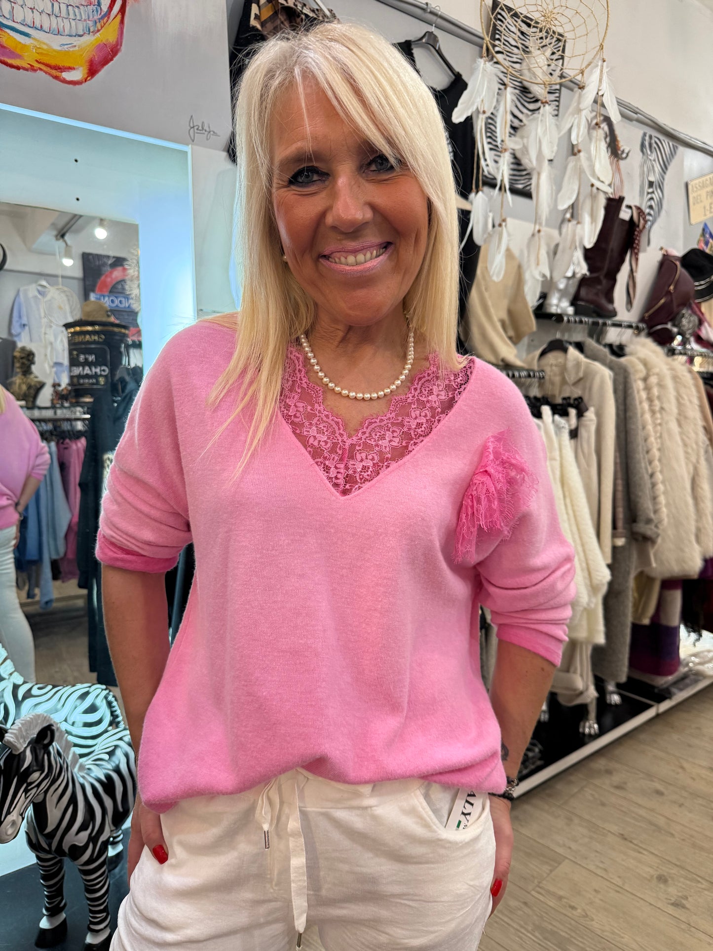 Pull la merveille rose