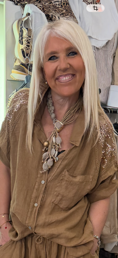 Chemise camel Linda