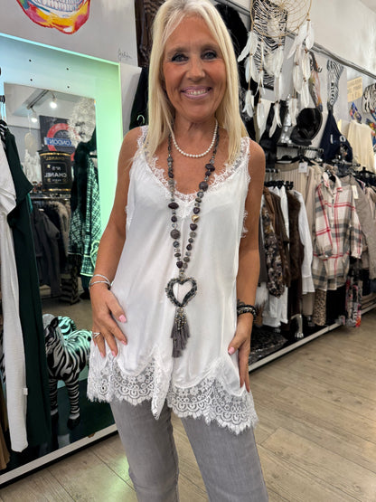 Top dentelle blanc gde taille