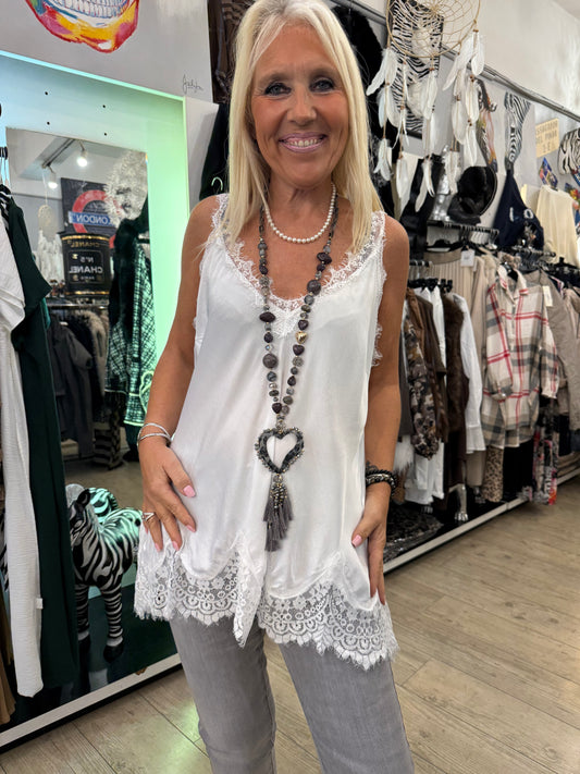 Top dentelle blanc gde taille