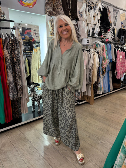 Tunique oversize kaki