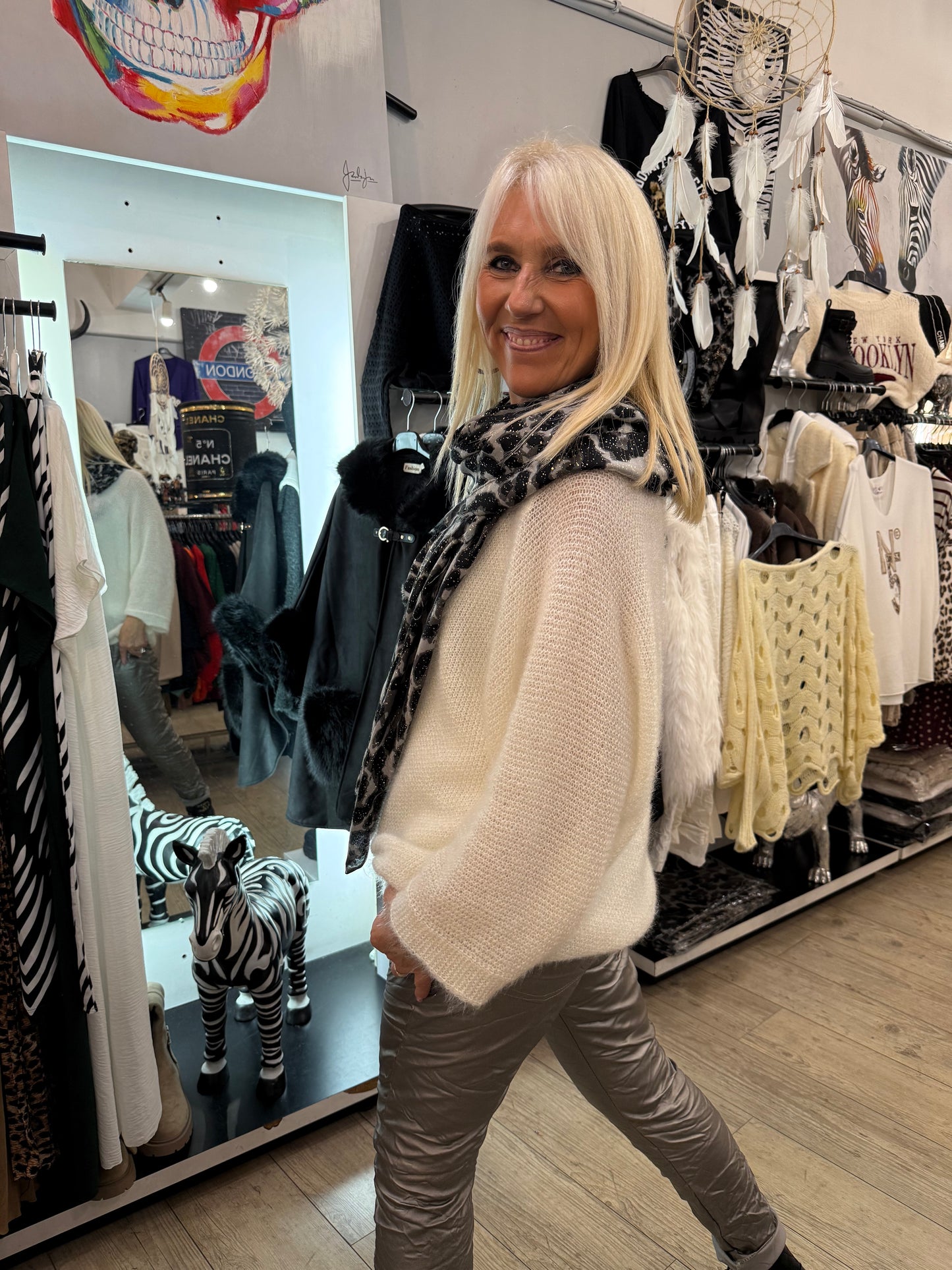 Pull sherazade blanc