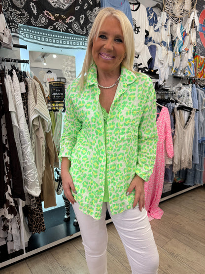 Chemise Clara vert fluo