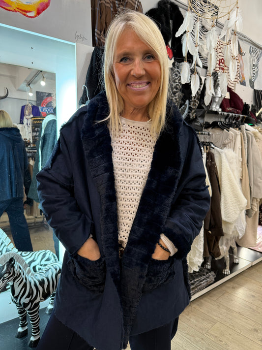 Veste marine réversible