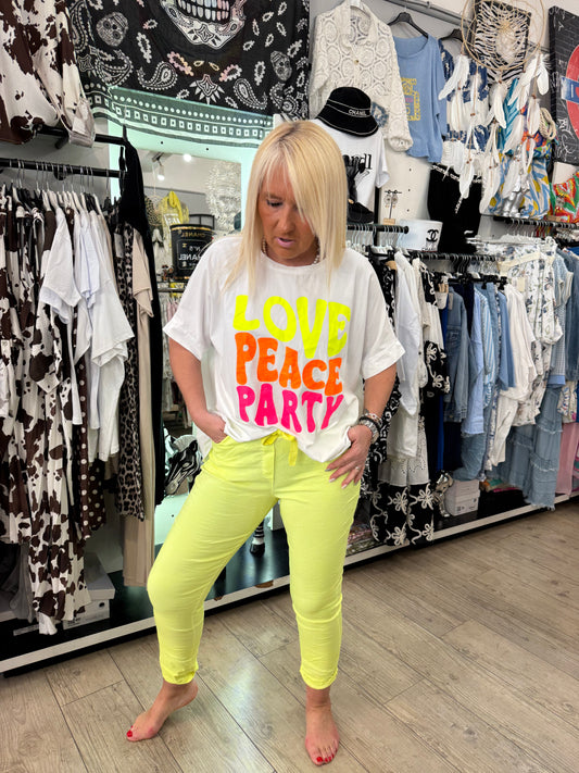 Pantalon magique fluo jaune