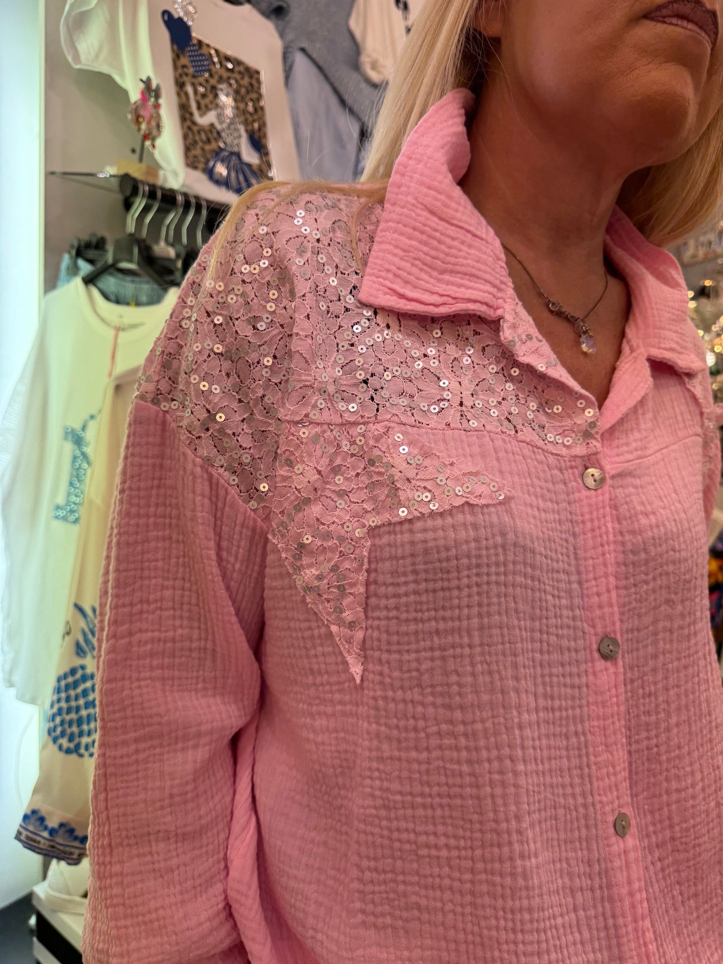 Chemise rose
