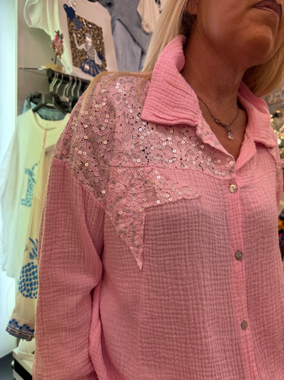 Chemise rose