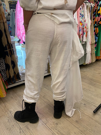 Pantalon lin blanc