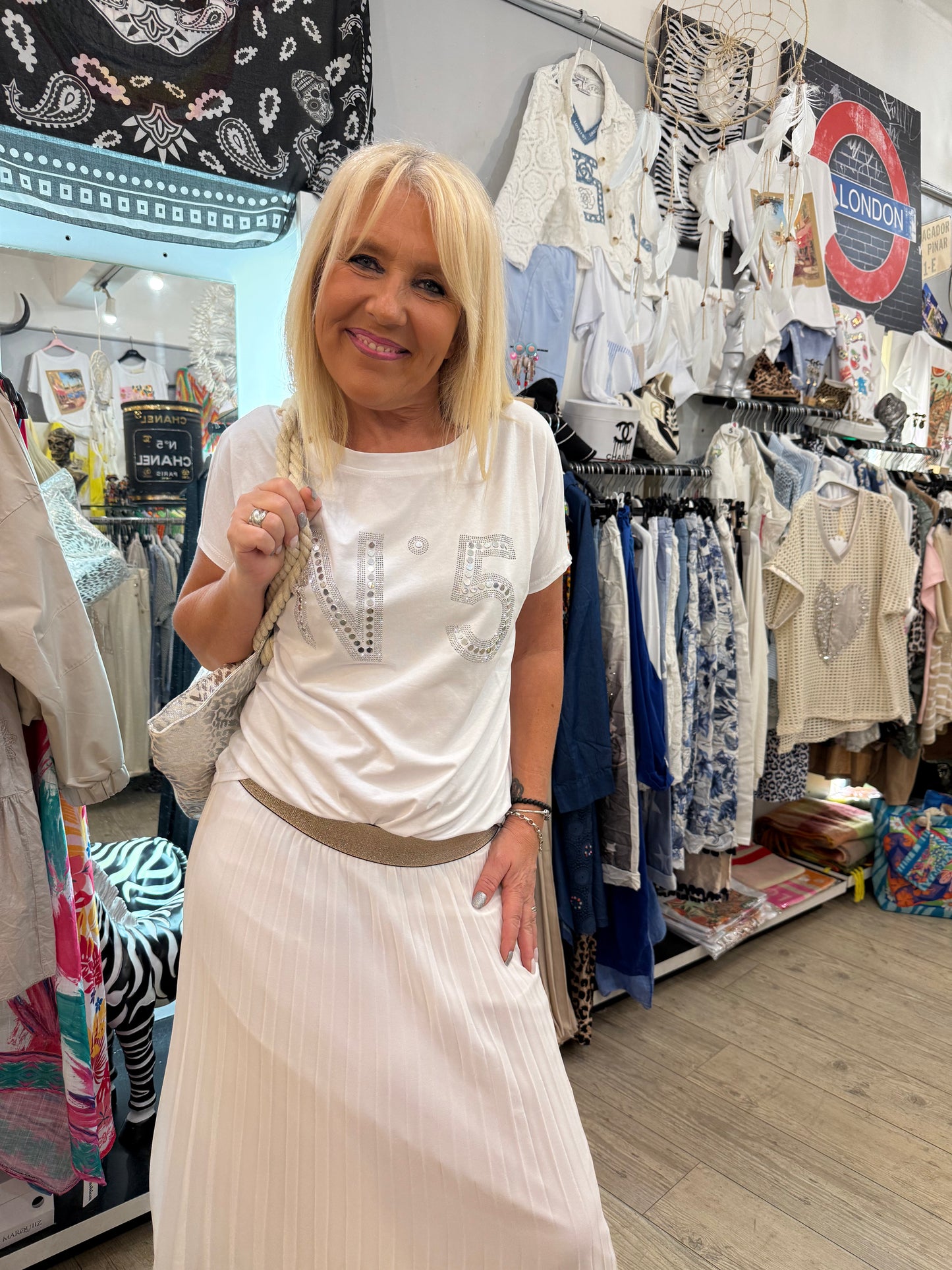 T shirt blanc numero 5