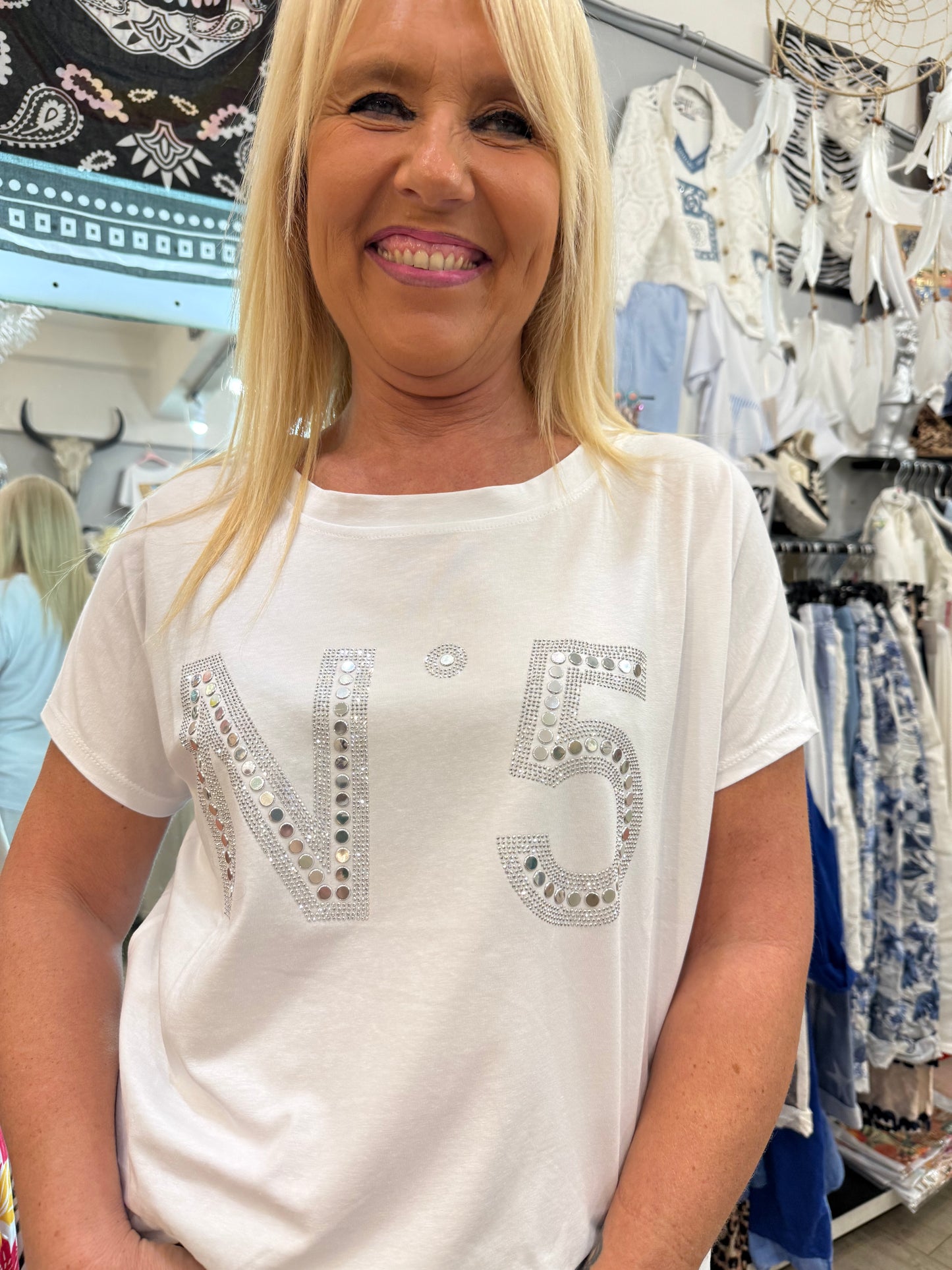 T shirt blanc numero 5