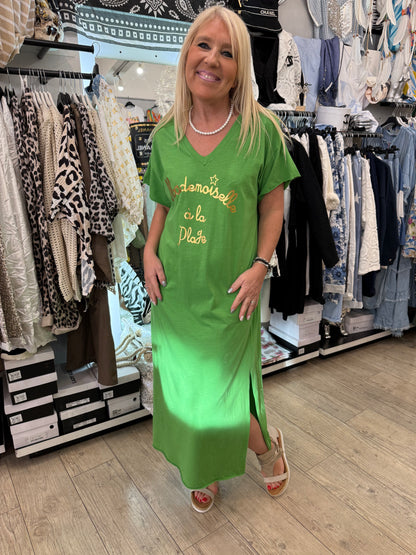 Robe t shirt verte