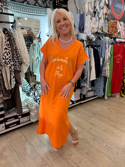 Robe t shirt orange
