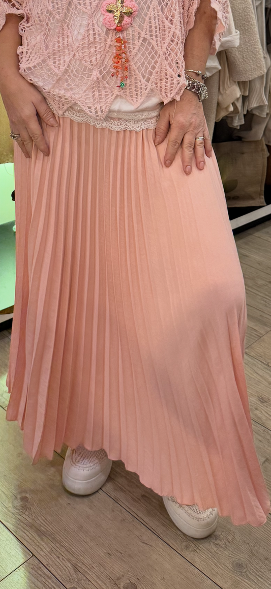 Jupe plissée rose bb