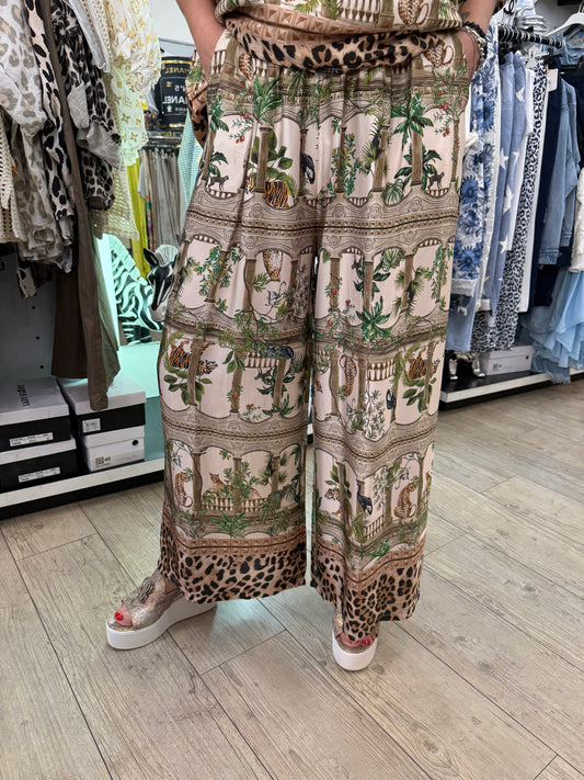 Pantalon palazzo animal