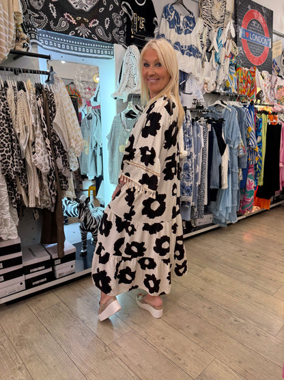 Robe tartan noire