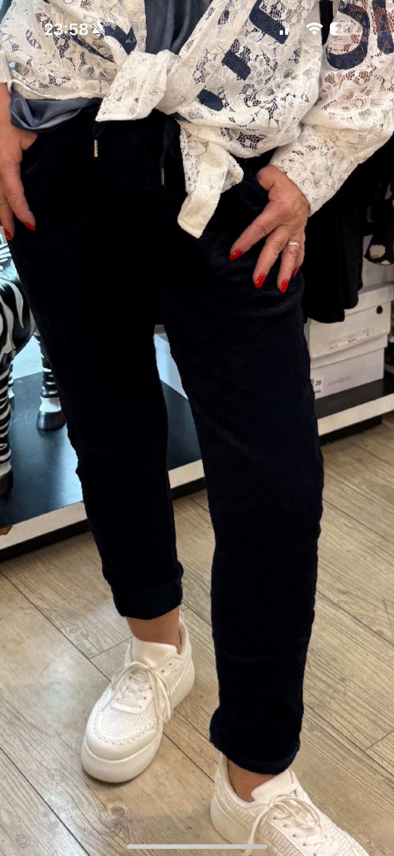 Pantalon magique velours marine