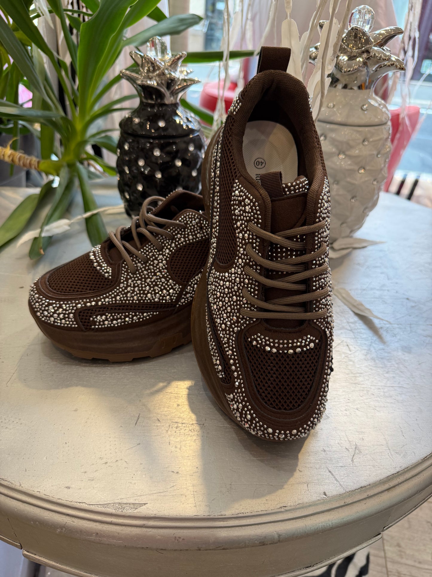 Baskets strass choco