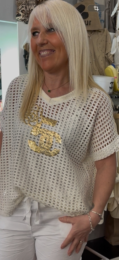 T shirt filet gold