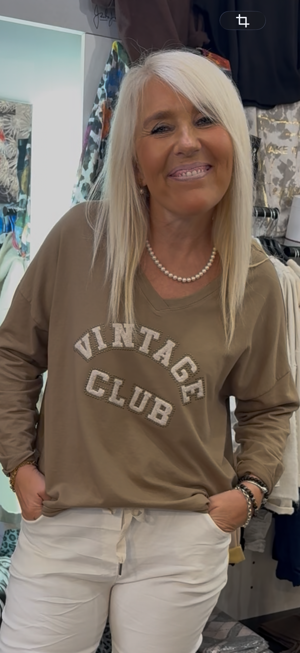 T shirt vintage beige