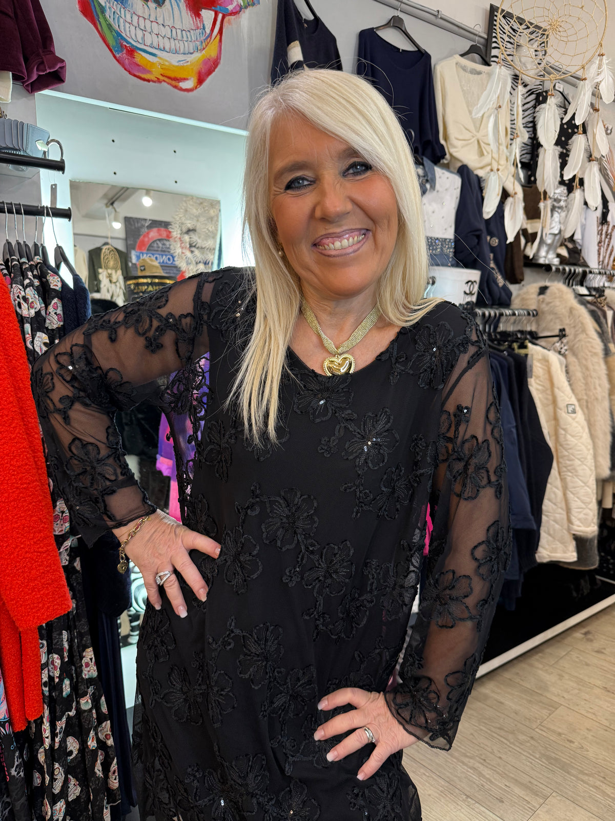 Robe dentelle noire